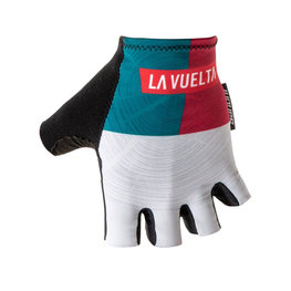 SANTINI Fingerlose Fahrradhandschuhe - LA VUELTA 2018 - Schwarz/Blau/Rot/Weiß