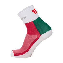 SANTINI Klassische Fahrradsocken - LA VUELTA 2018 - Grün/Weiß/Rot