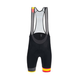 SANTINI Kurze Fahrradhose mit Trägern - LA VUELTA 2019 - Schwarz/Gelb/Rot