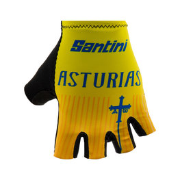 SANTINI Fingerlose Fahrradhandschuhe - LA VUELTA 2019 - Gelb/Blau