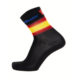 SANTINI Klassische Fahrradsocken - LA VUELTA 2019 - Rot/Gelb/Schwarz