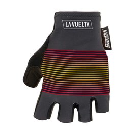 SANTINI Fingerlose Fahrradhandschuhe - LA VUELTA 2020 - Schwarz