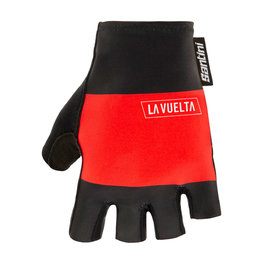 SANTINI Fingerlose Fahrradhandschuhe - LA VUELTA 2020 - Rot/Schwarz