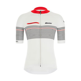 SANTINI Kurzarm Fahrradtrikot - LA VUELTA 2020 - Weiß