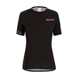 SANTINI Kurzarm Fahrradtrikot - SASSO MTB LADY - Schwarz/Rosa