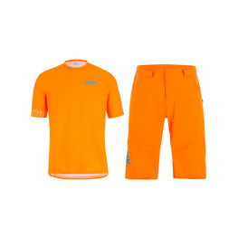 SANTINI MTB Radtrikot und Hose - SASSO MTB - Orange