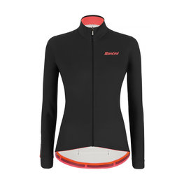 SANTINI Langarm Fahrradtrikot für den Winter - SANTINI COLORE LADY - Schwarz