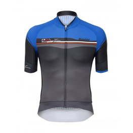 SANTINI Kurzarm Fahrradtrikot - SLEEK PLUS - Blau/Schwarz