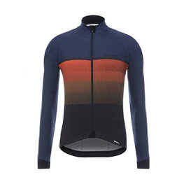 SANTINI Langarm Fahrradtrikot für den Winter - EPIC WINTER - Orange/Blau
