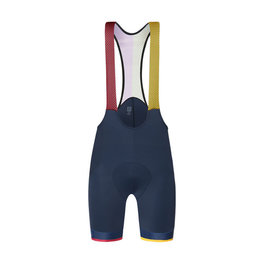 SANTINI Kurze Fahrradhose mit Trägern - LA VUELTA 2018 - Gelb/Rot/Schwarz