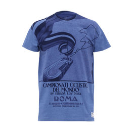 SANTINI Kurzarm Fahrrad-Shirt - UCI STORY - Blau/mehrfarbig