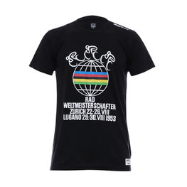 SANTINI Kurzarm Fahrrad-Shirt - UCI STORY - Regenbogen/Schwarz