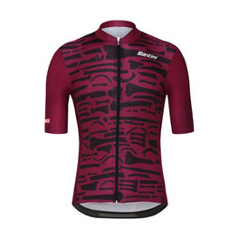 SANTINI Kurzarm Fahrradtrikot - LA VUELTA 2018 - Lila/Schwarz