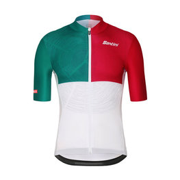 SANTINI Kurzarm Fahrradtrikot - LA VUELTA 2018 - Weiß/Blau/Rot