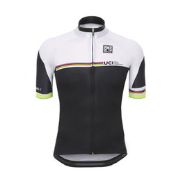 SANTINI Kurzarm Fahrradtrikot - UCI RAINBOW 2016 - Regenbogen/Schwarz/Weiß