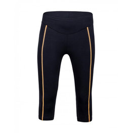 SANTINI 3/4 lange Fahrradhose ohne Träger - WORUN LADY - Orange/Schwarz