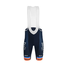 SANTINI Kurze Fahrradhose mit Trägern - NIPPO FANTINI 2019 - Orange/Blau