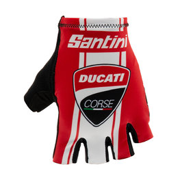 SANTINI Fingerlose Fahrradhandschuhe - DUCATI CORSE 2019 - Schwarz