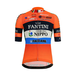 SANTINI Kurzarm Fahrradtrikot - NIPPO FANTINI 2019 - Blau/Schwarz/Orange/Weiß
