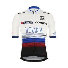 SANTINI Kurzarm Fahrradtrikot - TEAM SLOVAKIA 2019 - Rot/Blau/Weiß