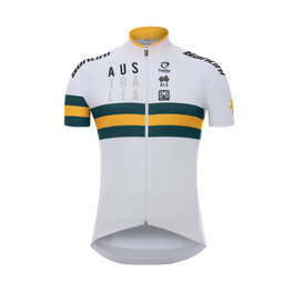 SANTINI Kurzarm Fahrradtrikot - AUSTRALIA 2019 - Weiß/Grün/Gelb