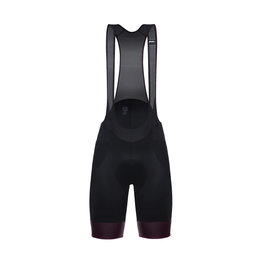 SANTINI Kurze Fahrradhose mit Trägern - SCATTO  - Schwarz/bordeaux