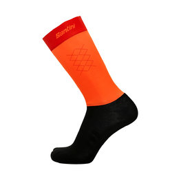 SANTINI Klassische Fahrradsocken - REDUX - Schwarz/Orange