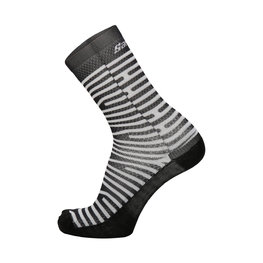 SANTINI Klassische Fahrradsocken - SOFFIO  - Schwarz/Weiß