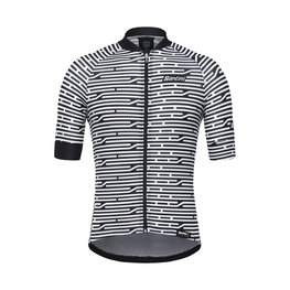 SANTINI Kurzarm Fahrradtrikot - SOFFIO  - Schwarz/Weiß