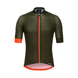 SANTINI Kurzarm Fahrradtrikot - SOFFIO - Grün/Orange