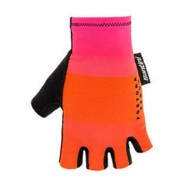 SANTINI Fingerlose Fahrradhandschuhe - REDUX FORTUNA AERO - Orange/Rosa