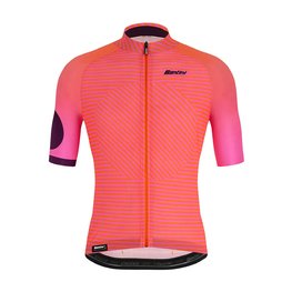 SANTINI Kurzarm Fahrradtrikot - KARMA MILLE - Rosa/Orange