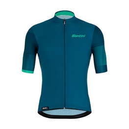 SANTINI Kurzarm Fahrradtrikot - MITO SPILLO - Blau/Grün