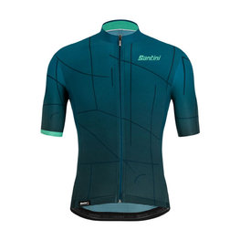 SANTINI Kurzarm Fahrradtrikot - TONO PURO - Blau/Türkis