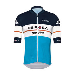 SANTINI Kurzarm Fahrradtrikot - DE ROSA 2020 - Weiß/Blau