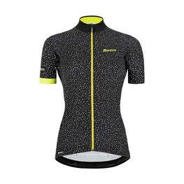 SANTINI Kurzarm Fahrradtrikot - GIADA HIP LADY - Gelb/Schwarz