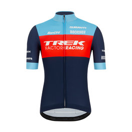 SANTINI Kurzarm Fahrradtrikot - TREK TFR XC 2021 - Hellblau/Blau