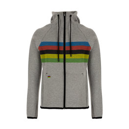 SANTINI Kapuzenpullover - UCI RAINBOW - Grau