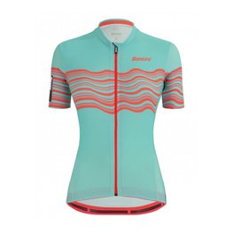 SANTINI Kurzarm Fahrradtrikot - TONO PROFILO LADY - Orange/Blau