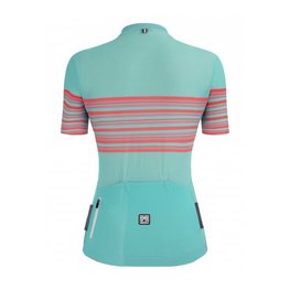 SANTINI Kurzarm Fahrradtrikot - TONO PROFILO LADY - Orange/Blau