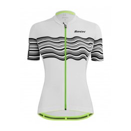 SANTINI Kurzarm Fahrradtrikot - TONO PROFILO LADY - Weiß/Schwarz