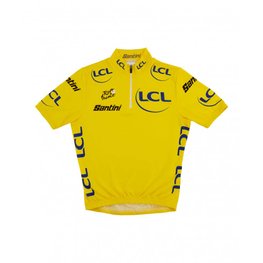 SANTINI Kurzarm Fahrradtrikot - TOUR DE FRANCE 2023 - Gelb