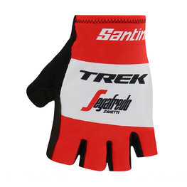 SANTINI Fingerlose Fahrradhandschuhe - TREK 2019 RACE - Rot/Weiß/Schwarz