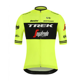 SANTINI Kurzarm Fahrradtrikot - TREK 2019 BLEND - Gelb/Schwarz
