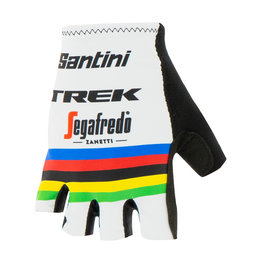 SANTINI Fingerlose Fahrradhandschuhe - TREK SEGAFREDO 2020 - Weiß/mehrfarbig