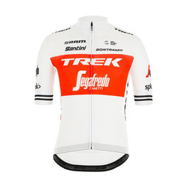 SANTINI Kurzarm Fahrradtrikot - TREK 2019 BLEND - Weiß/Rot