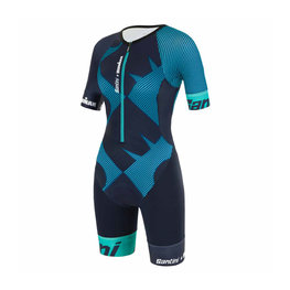 SANTINI Fahrradoverall - X IRONMAN CUPIO LADY - Blau