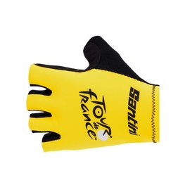 SANTINI Fingerlose Fahrradhandschuhe - TOUR DE FRANCE 2024 - Gelb