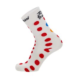 SANTINI Klassische Fahrradsocken - TOUR DE FRANCE 2024 - Rot/Weiß