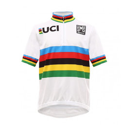 SANTINI Kurzarm Fahrradtrikot - UCI KIDS - mehrfarbig/Weiß